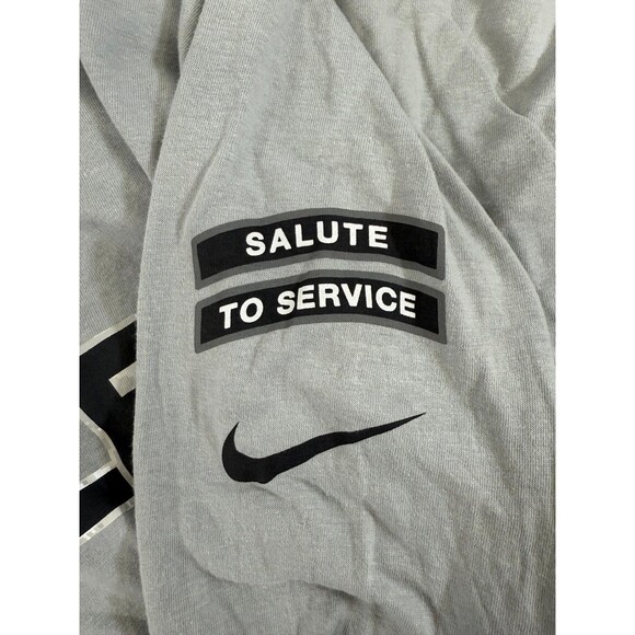 NIKE PITTSBURGH STEELERS GREY SALUTE TO SERVICE LONG SLEEVE T SHIRT MEDIUM NWT - Picture 2 of 5